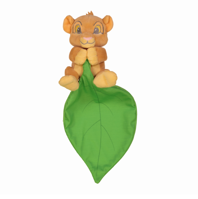  simba lion mouchoir feuille vert jaune 25 cm 